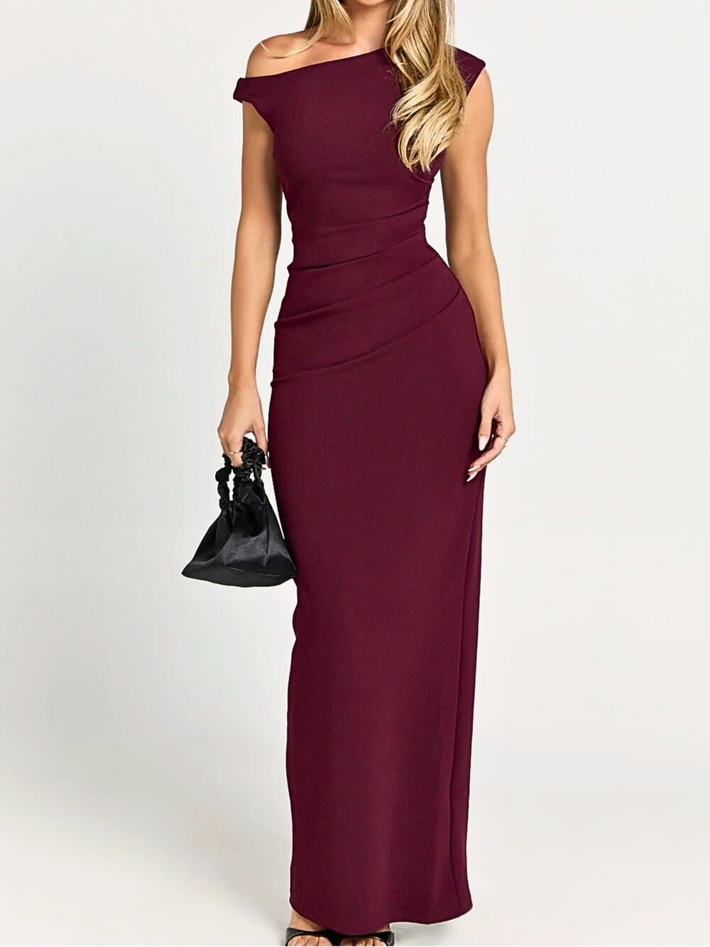 Showpo YH & Co Formal Maxi Dress Gown Size XS Wine Burgundy Red Genie Cocktail